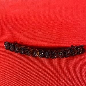 Vintage, Flower, 1960’s, Brown, 5-1/2” Ladies Barrette for hair.